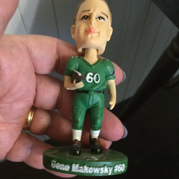 Set of 5 Saskatchewan Roughrider gift with purchase bobble heads excellent shape - Picture 6 of 8